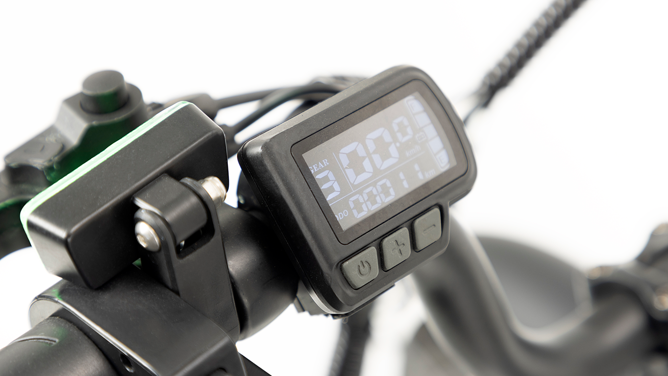 一目でわかるデジタルメーター付きのモード切替スイッチ