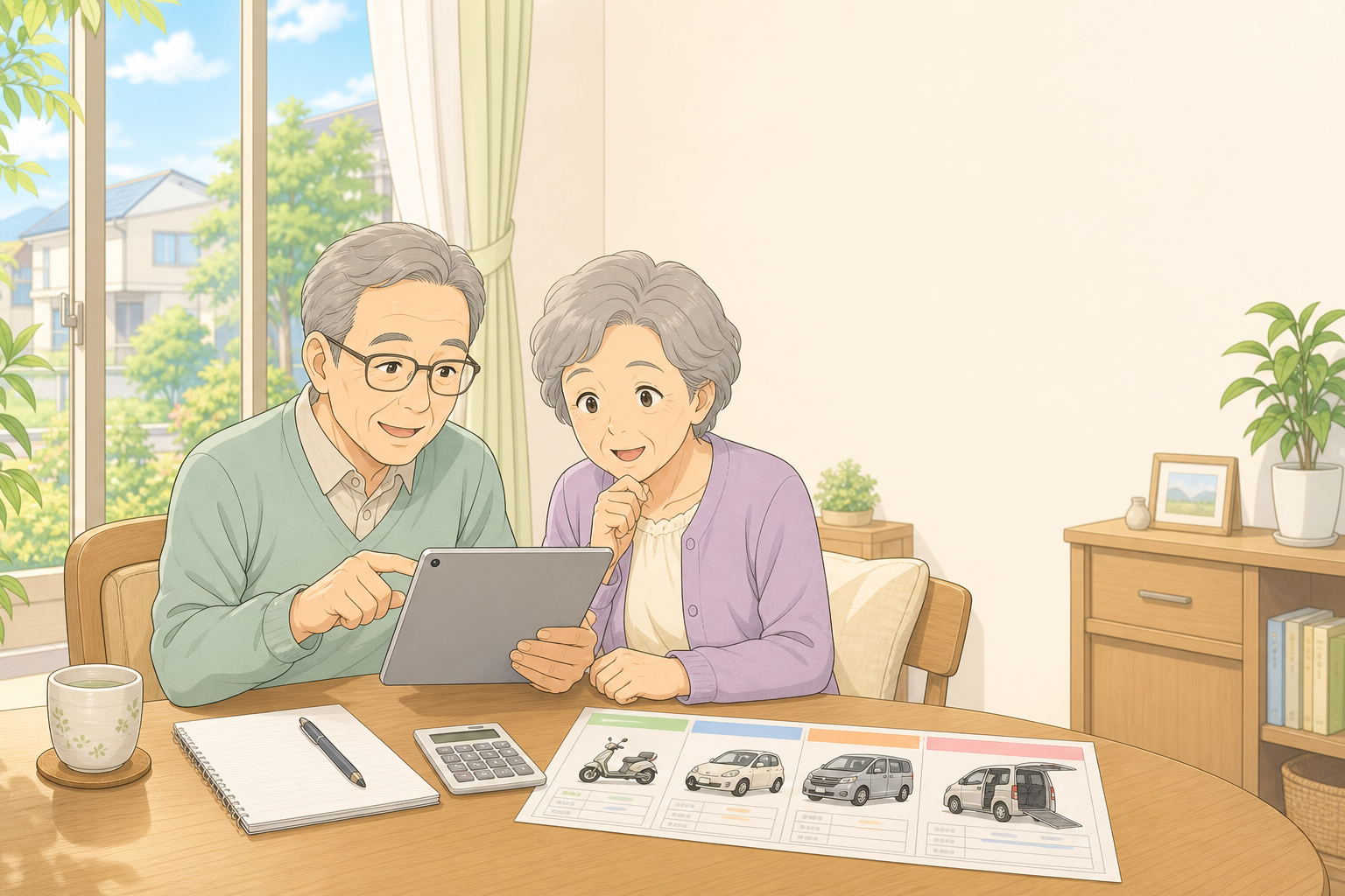 シニアカーの値段相場を比較検討するイメージ