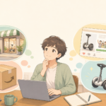 特定小型原付の購入チャネルを比較検討する人のイメージ